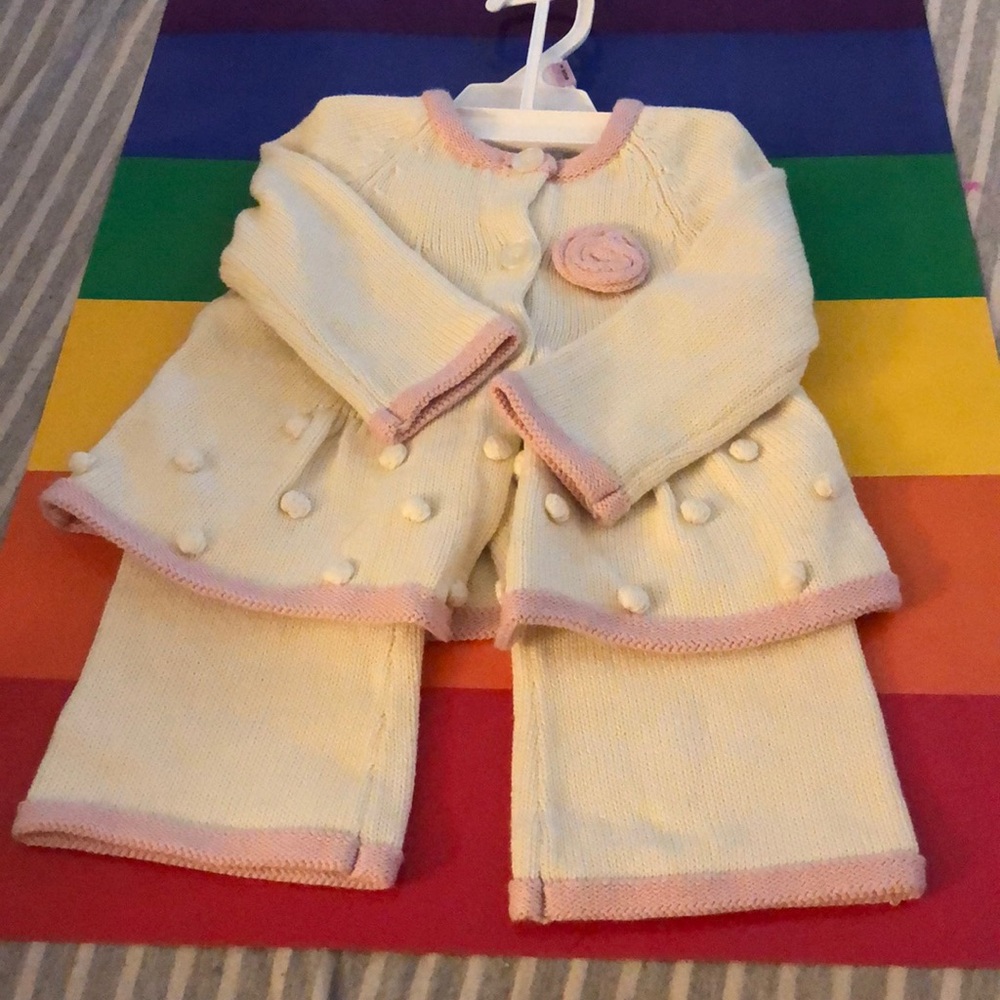Adorable baby sweater outfit